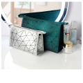 Diamond Grid PU Leather Cosmetic Bag Travel Toiletry Bag Cosmetic Storage Bag Makeup Bags